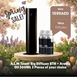 Eid Offer A.L.M Tower Big Diffuser BTH + Aroma Oil 500ML 2